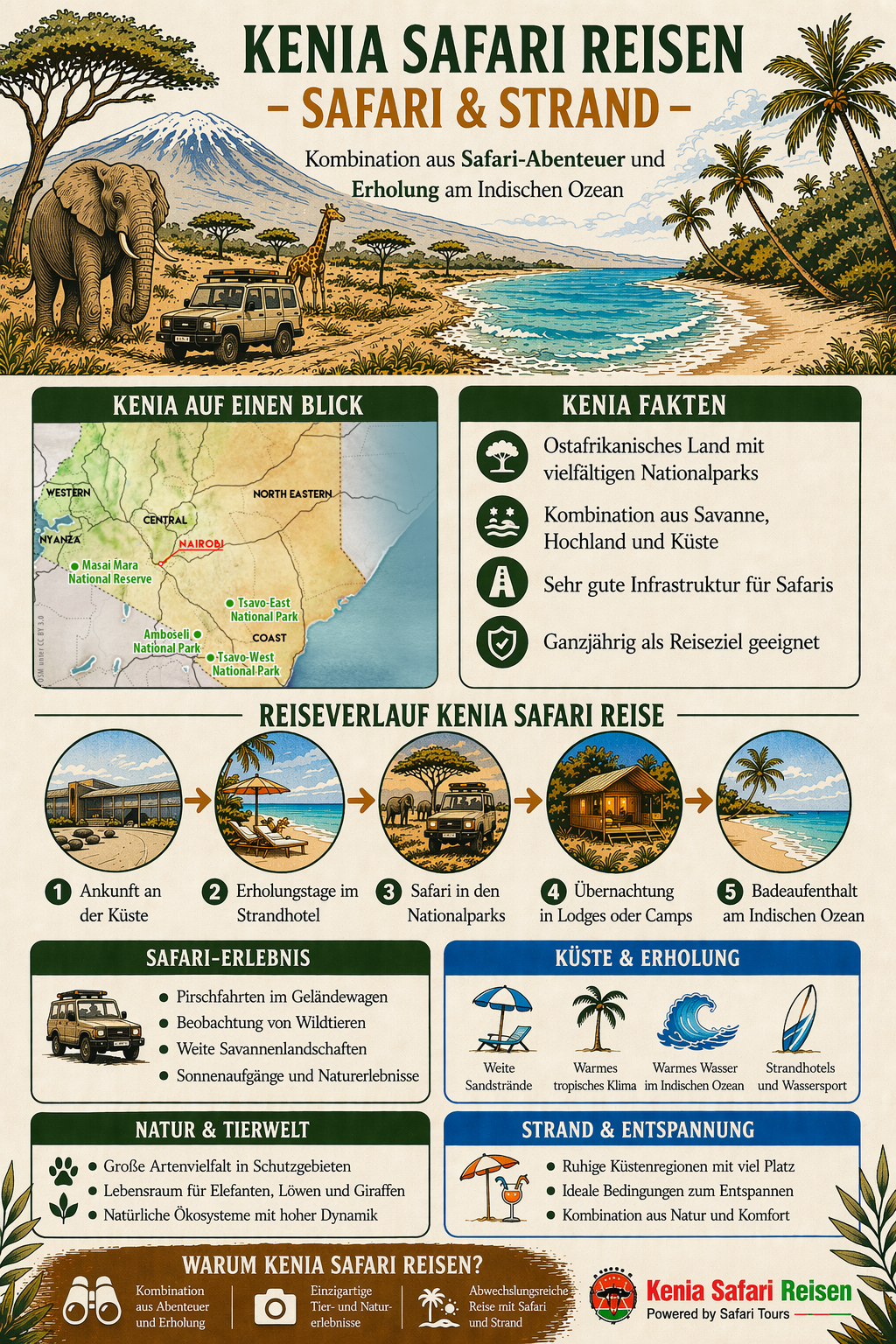 Infografik Kenia Safaris